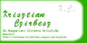 krisztian czirbesz business card