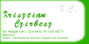 krisztian czirbesz business card